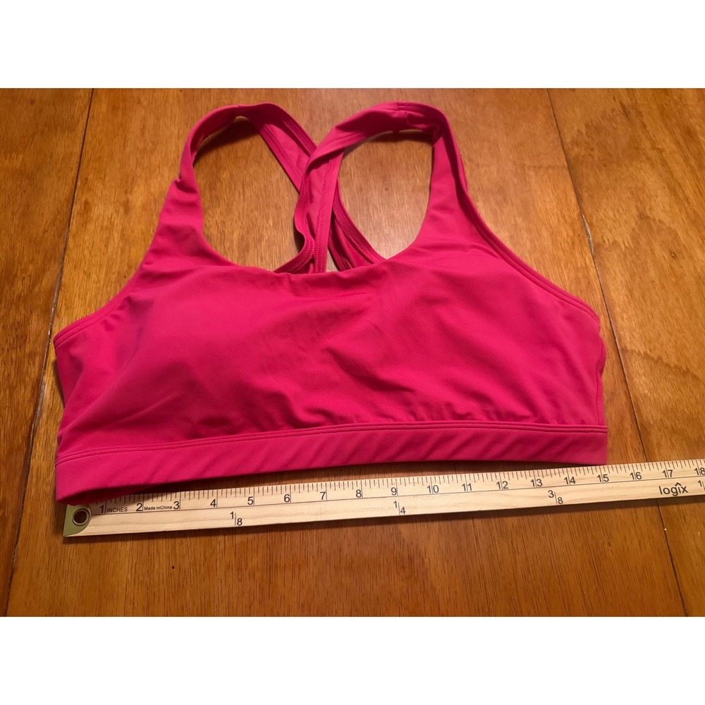 Maurices Womens Pink Crisscross Back Sports Bra Size 1X Activewear M005001 - Picture 4 of 4